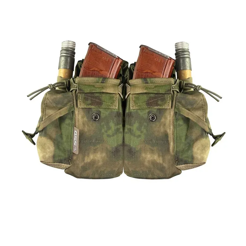 Сумка 4АК-2РГ-2РСП MOLLE с кнопкой, липучкой и утяжками (A-Tags)