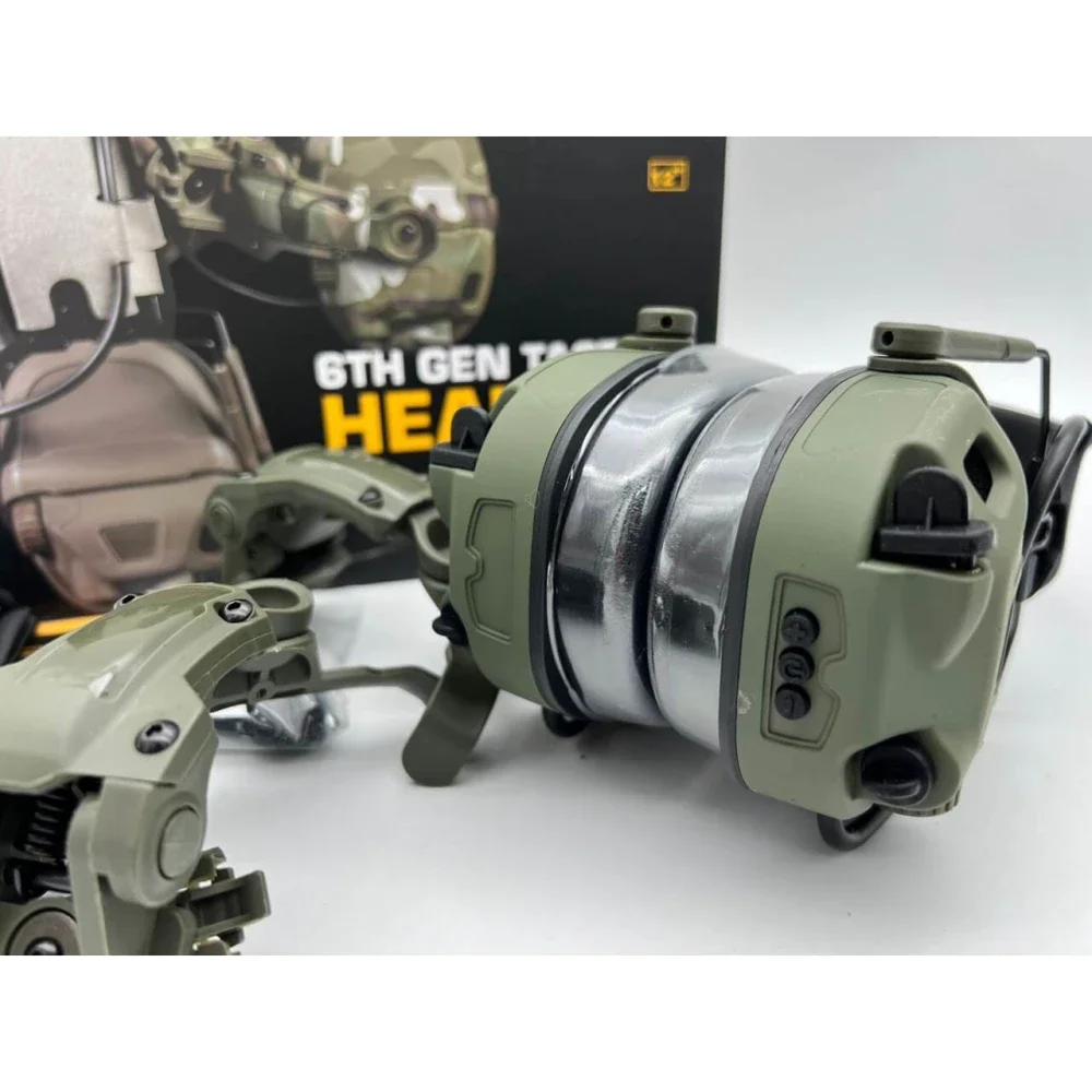 6TH GEN TACTICAL HEADSET тактическая гарнитура, звукосниматель и шумоподавление, активные